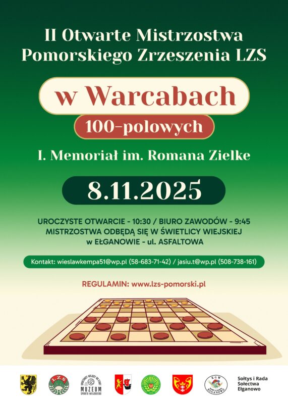 II Otwarte Mistrzostwa Pomorskiego Zrzeszenia LZS w Warcabach 100-polowych – Memoriał im. Romana Zielke